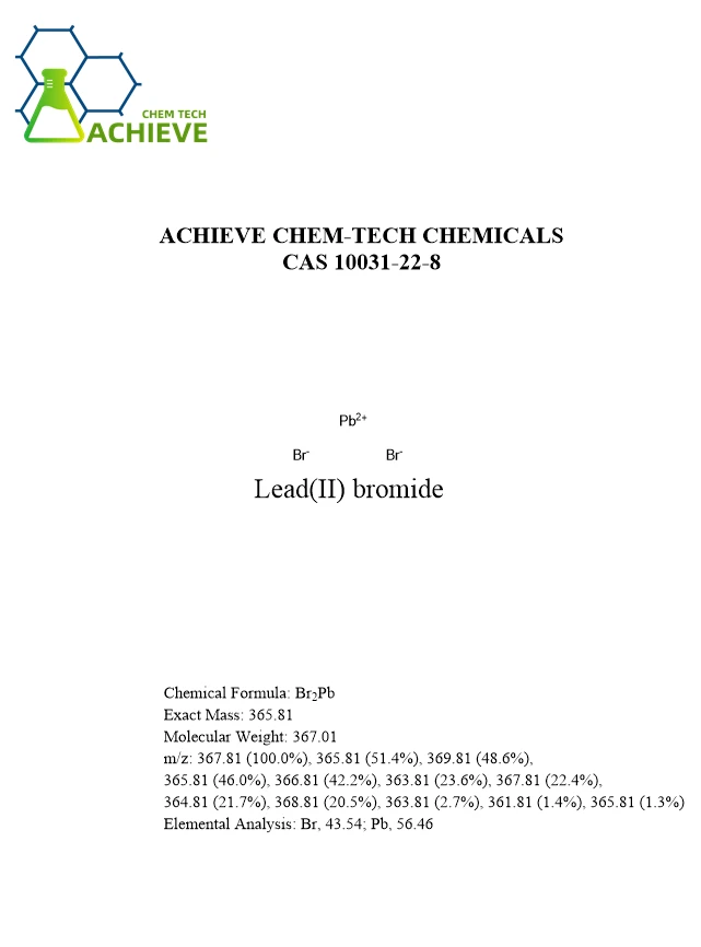 Lead(II) Bromide CAS 10031-22-8