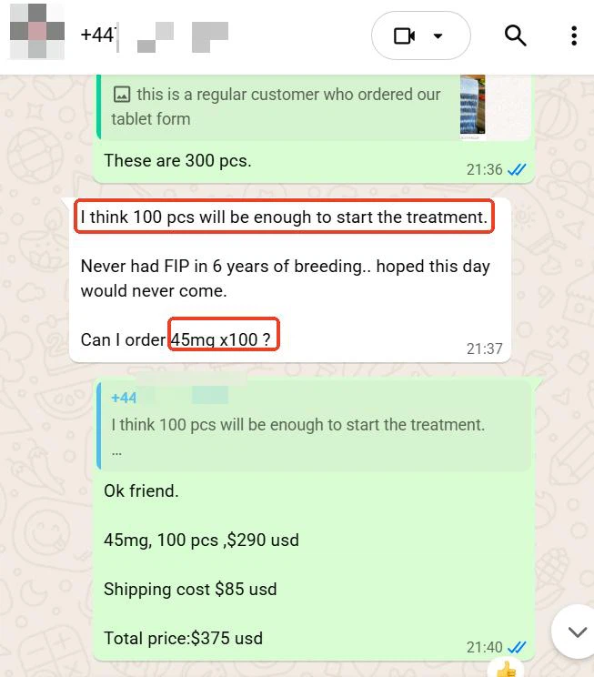 UK customer Sean purchased BLOOM TECH GS441524 tablets UK customer Sean purchased BLOOM TECH GS441524 tablets