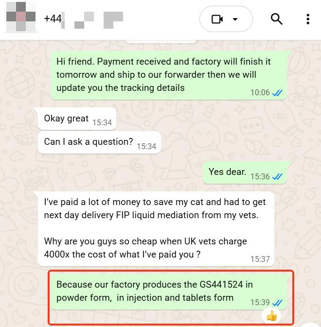 UK customer Sean purchased BLOOM TECH GS441524 tablets UK customer Sean purchased BLOOM TECH GS441524 tablets