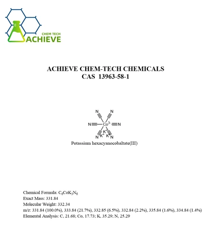 پوٹاشیم ہیکساسیانوکوبالٹیٹ (III) CAS 13963-58-1